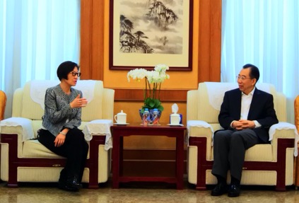 吳海龍會長會見香港特別行政區 “一帶一路”專員蔡瑩璧